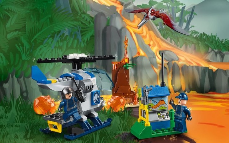 LEGO;Pteranodon;útek;strážcovia;láva